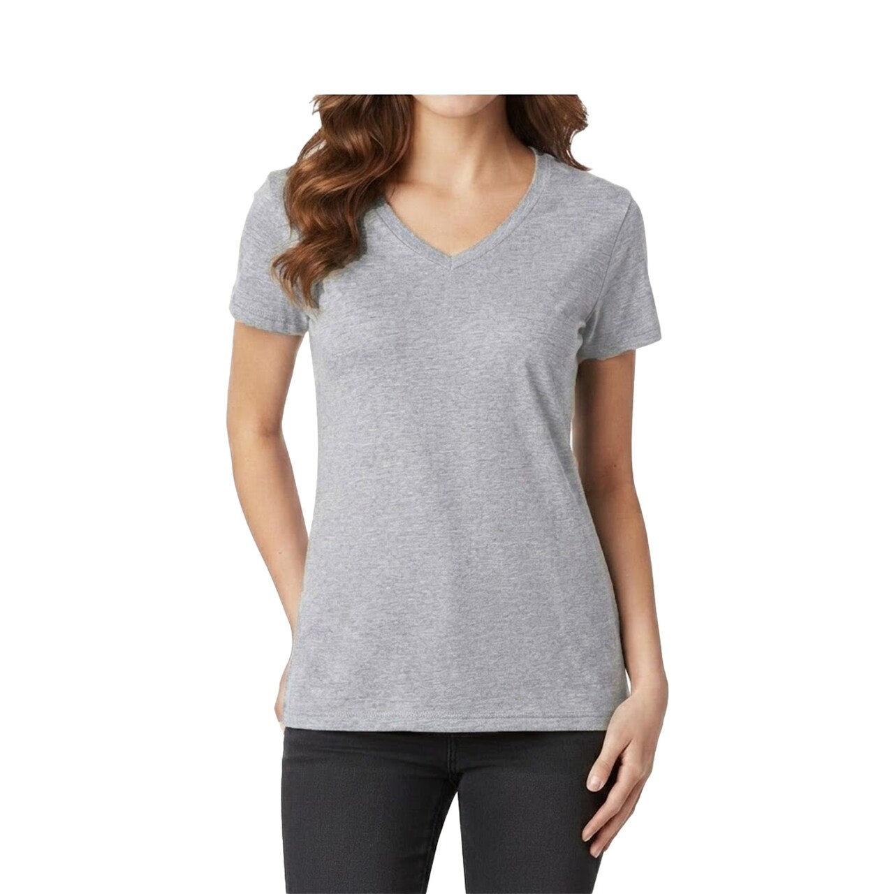 Gildan Women’s Heavy Cotton V-Neck Blank Craft T-Shirt – Cricut & Paint Ready
